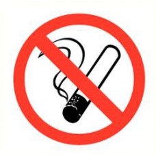 Pictogram voor roken verboden rond (200 mm.) pp bord